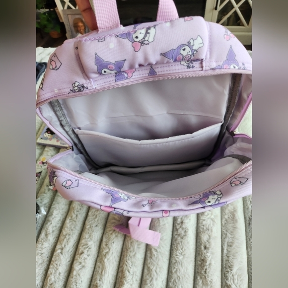 Kuromi Lavender Backpack Bookbag Set - Picture 7 of 8